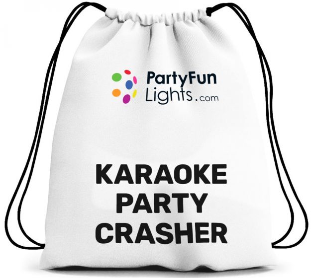 PartyFun Lights Karaoke Party Speaker - Högtalare med discokula och mikrofon - svart