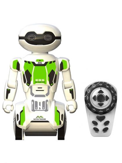 Silverlit MacroBot - grön robot med fjärrkontroll - rörelsesensor