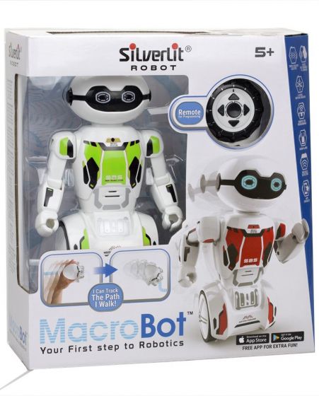 Silverlit MacroBot - grønn robot med fjernkontroll - bevegelsessensor