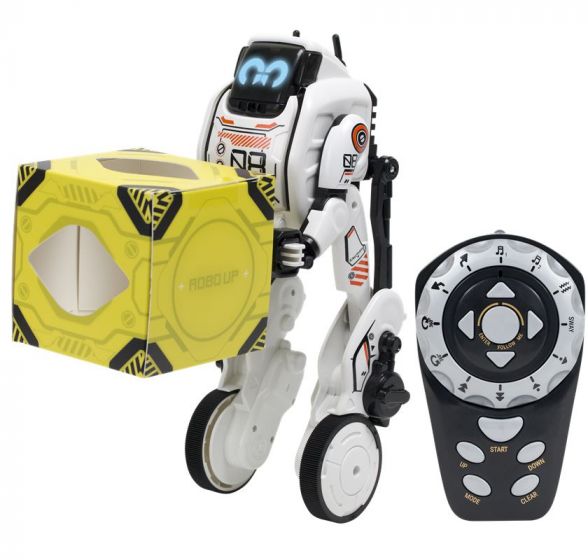 Silverlit Robo Up - radiostyrd och programmerbar interaktiv robot som kan lyfta saker - med 4 spel - 28 cm