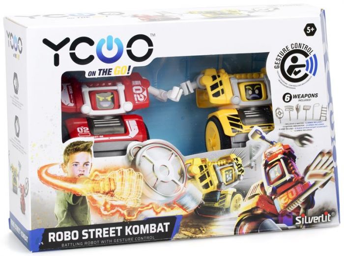 Silverlit Robo Street Kombat - 2-pack robotar med rörelsesensorer och ljud - interaktiv lek