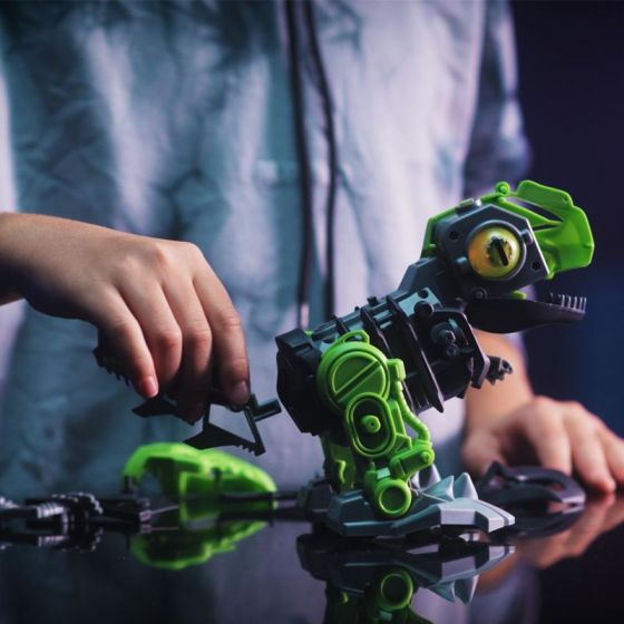 Silverlit Biopod Cyberpunk InMotion - bygg din egen robotdinosaur med lyd og lys - 17 cm