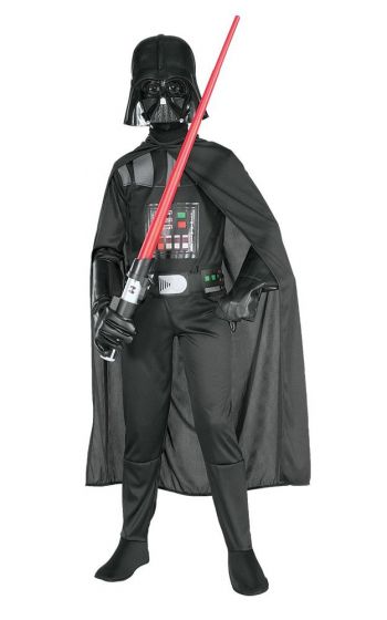 Star Wars Darth Vader maskeraddräkt - medium - 5-7 år - heldräkt, mantel och mask