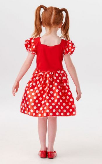 Disney Minni Mus kostyme - 6 år - 116 cm - rød polkadottkjole 