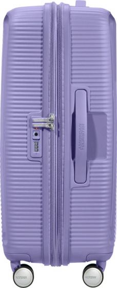 American Tourister Soundbox Spinner - expanderbar resväska 67 cm - lavendel