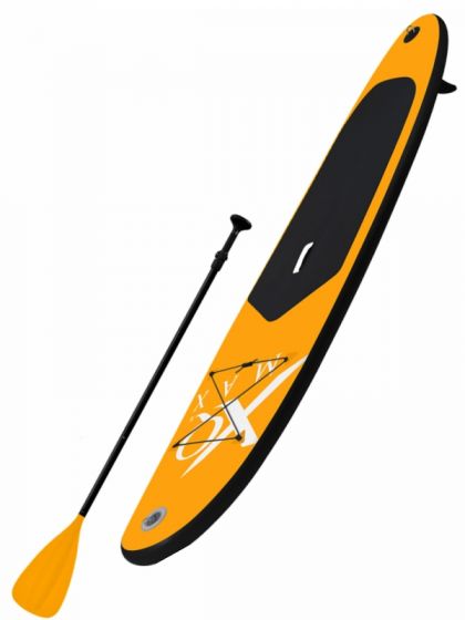 XQ Max Oppblåsbart SUP-brett 285 cm - med pumpe, padleåre og stropp - 100 kg - oransje
