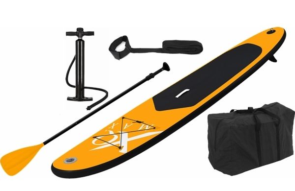 XQ Max Oppusteligt SUP-board 285 cm - med pumpe, paddle og strop - 100 kg - orange