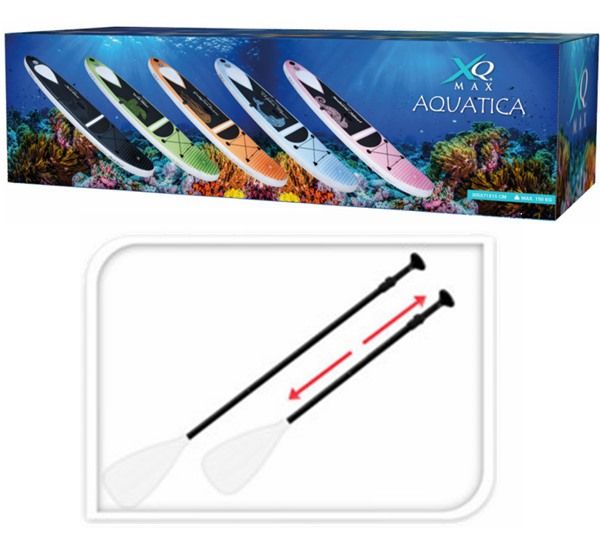 XQ Max Aquatica Pink Shark Oppblåsbart Sup-brett 305 cm - med pumpe, padleåre, finne og ankelstropp - 150 kg