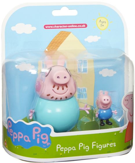 Peppa Gris figursett - Pappa gris og Georg