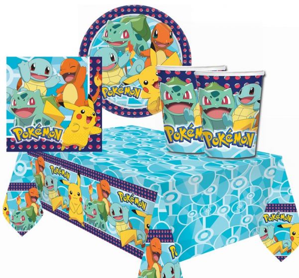 Pokemon bursdagspakke - komplett barnebursdagssett - 56 deler