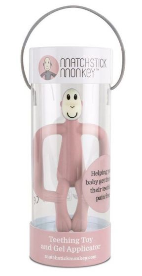 Matchstick Monkey Teething - apekatt biteleke - dus rosa