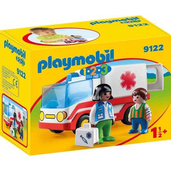 Playmobil 1.2.3 Räddningsambulans 9122
