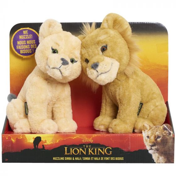 Disney Løvenes konge kyssende Simba og Nala bamser - 25 cm