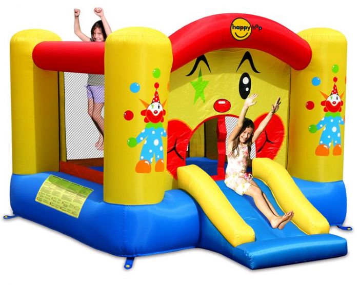 Happy Hop Clown slide hoppslott med rutschkana - Uppblåst på 60 sekunder!
