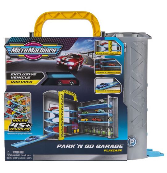 Micro Machines Park and race garage - ihopfällbart lekset - 1 leksaksbil medföljer