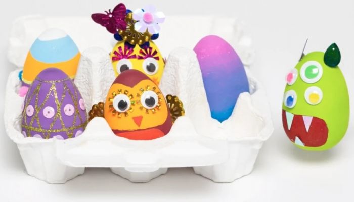 Kid Made Modern Egg Painting Party pysselpaket - Måla och dekorera ägg