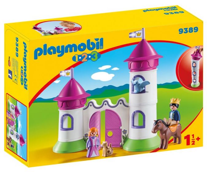 Playmobil 1.2.3 Slott med staplingsbart torn 9389