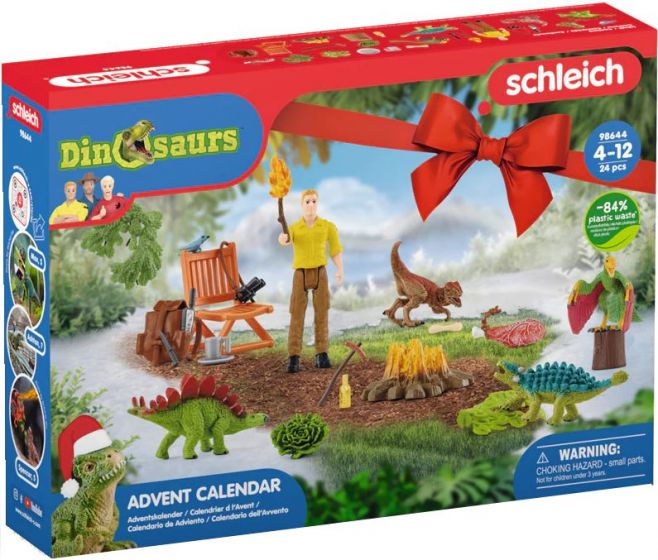 Schleich Dinosaur Julekalender med dinosaur-figurer og tilbehør
