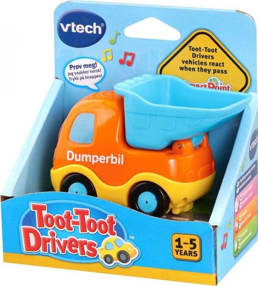 Vtech Toot-Toot Drivers dumperbil med lyd og musikk - norsk taleversjon