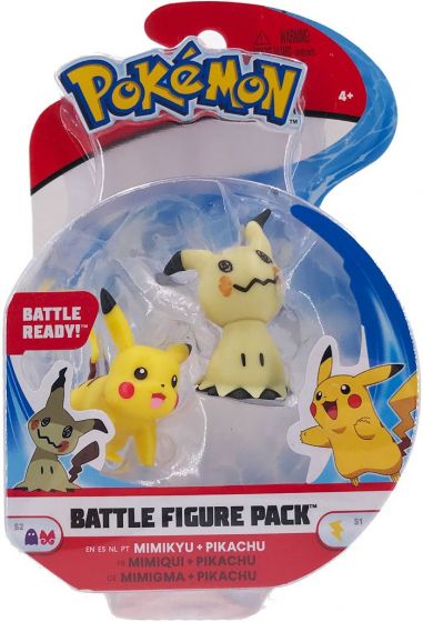 Pokemon Figure Battle pack 5 cm og 8 cm - Mimikyu og Pikachu