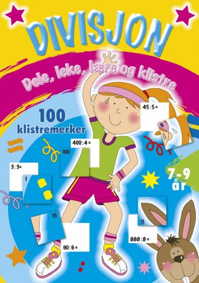 Aktivitetsbok med klistremerker - mattehefte for barn 7-9 år - Divisjon