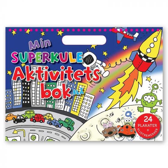Min Superkule aktivitetsbok - 24 plakater og klistremerker