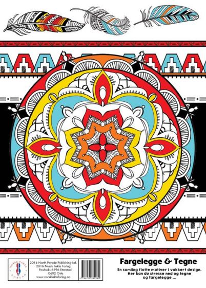 Mandalas tegnebok - fargelegging og design - fra 8 år+