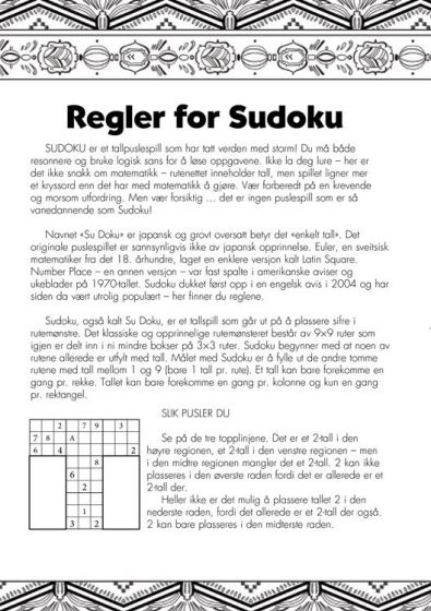 Mandalas aktivitetsbok sudoku og fargelegging - fra 5 år+