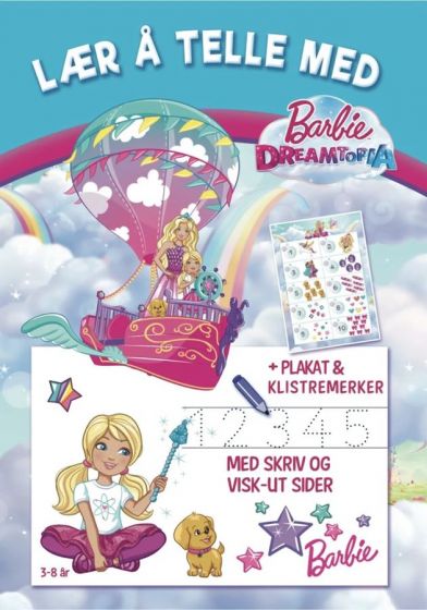 Lær å telle med Barbie Dreamtopia - aktivitetsbok med filtpenn