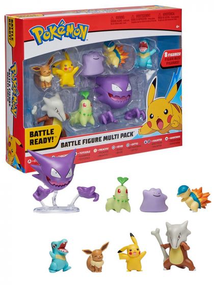 Pokemon Battle figure 8 Pack figurset - 5 cm och 8 cm höga Pokemon figurer