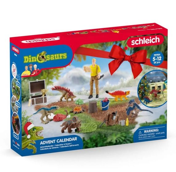 Schleich Dinosaur Julekalender 2023 - med dinosaur-figurer og tilbehør