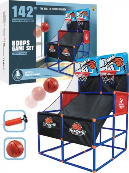Basketball dunkekonkurranse - stativ med PVC basketball og pumpe