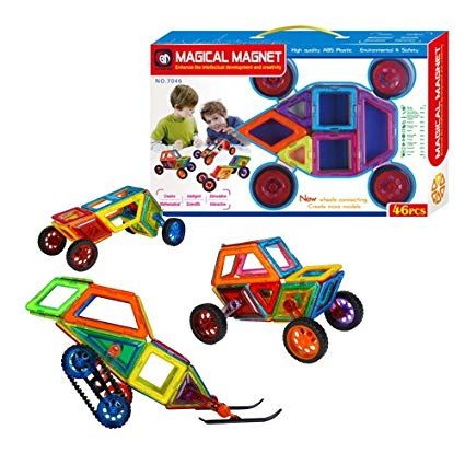 Magical Magnet magnetiske byggeklodser og hjul - 46 dele