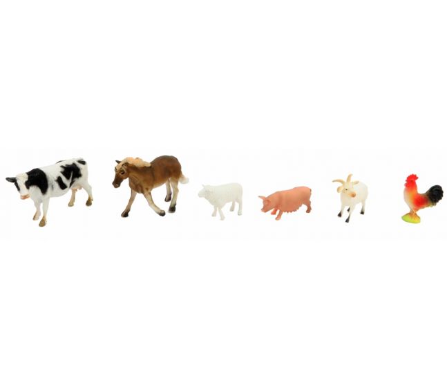 Animal World figursæt med bondegårdsdyr - 6 figurer