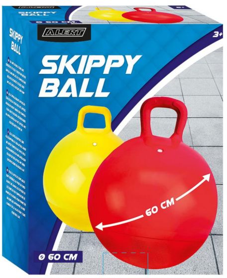 Alert Skippy Ball - rød hoppeball med håndtak - 60 cm