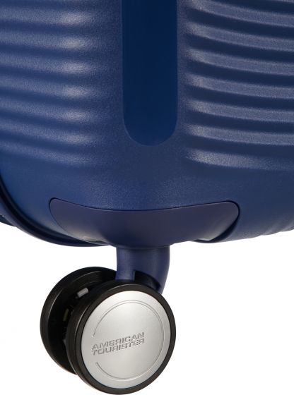 American Tourister Soundbox Spinner utvidbar trillekoffert - 77 cm - blå