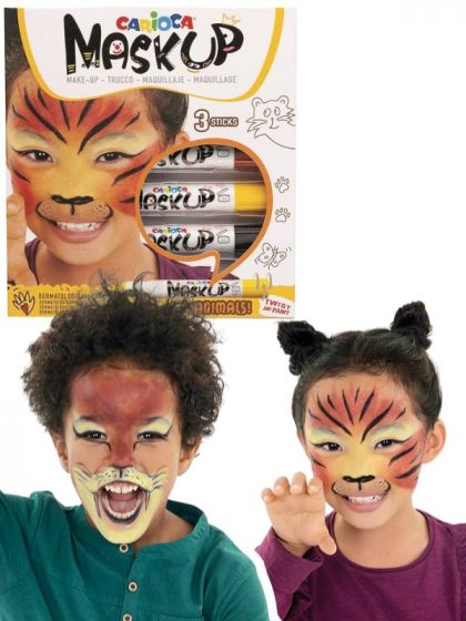 Carioca Maskup Ansiktsfärg Djur 3-pack kritor