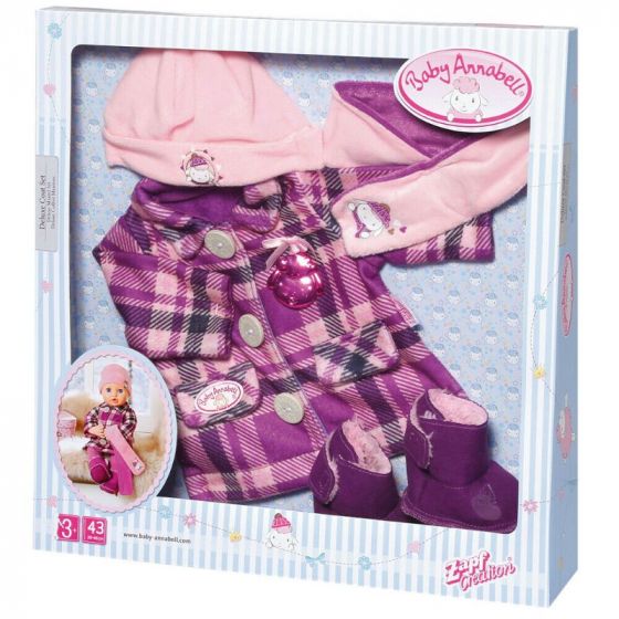 Baby Annabell Deluxe Coat Set antrekk - kåpesett til dukke 43 cm