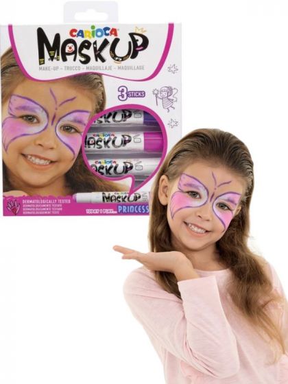 Carioca Maskup Ansiktsmaling Prinsesse 3-pack fargestifter