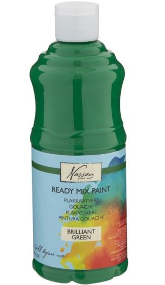 Nassau Fine Art Ready Mix Maling, 500 ml - brilliant green