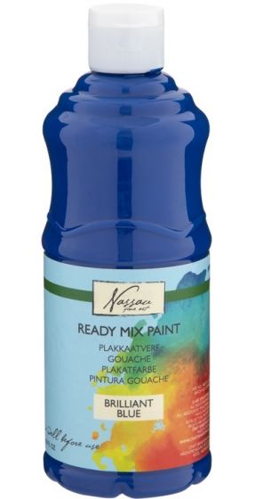Nassau Fine Art Ready Mix Färg, 500 ml - klarblå