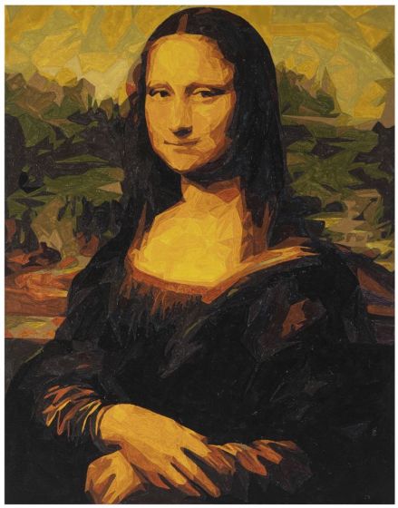 Nassau Fine Art Paint by number pysselpaket med förtryckt duk och akrylfärg - Mona Lisa 40x50 cm