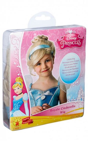 Disney Princess Askungen peruk för barn - blont uppsatt hår - one size