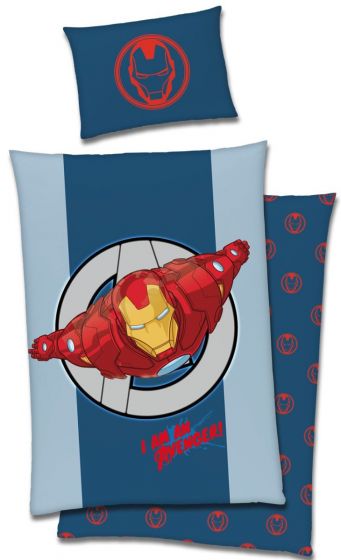 Avengers Iron Man sengesett i 100% bomull - 140x200 cm