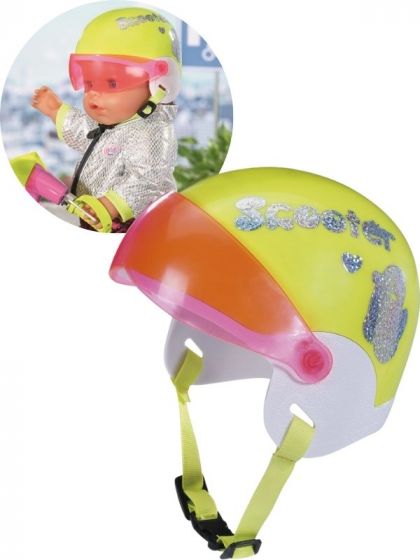 BABY Born City scooter-hjelm til dukke - med justerbart visir - til dukke 43 cm