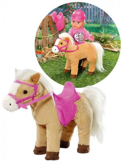 BABY Born Pony Farm Horse - dockhäst med ljud och rörelse - för dockor 43 cm