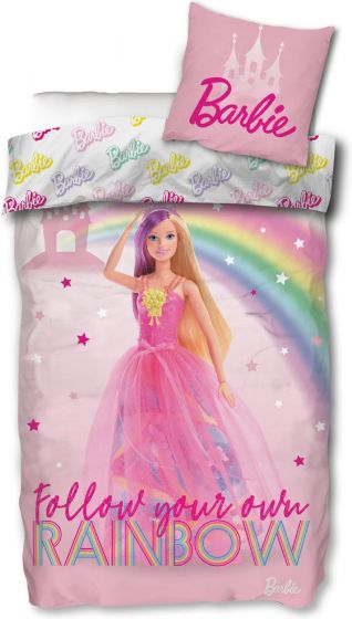 Barbie Dreamtopia Follow Your Own Rainbow sengesett - 140x200 cm