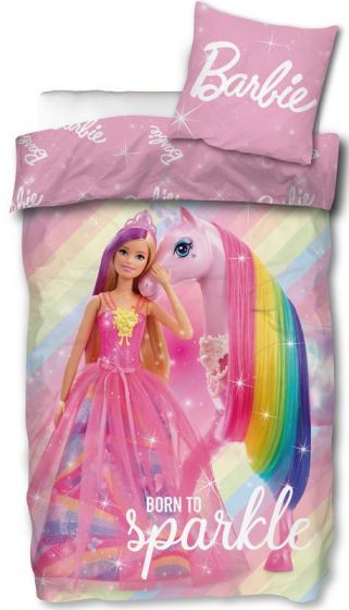 Barbie sengesett i 100% bomull - 140x200 cm