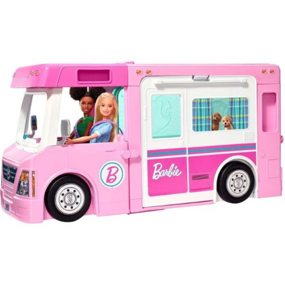 Barbie Pakke: 3-i-1 Dream Camper + Barbie Extra #5 + Barbie Fashionista #190