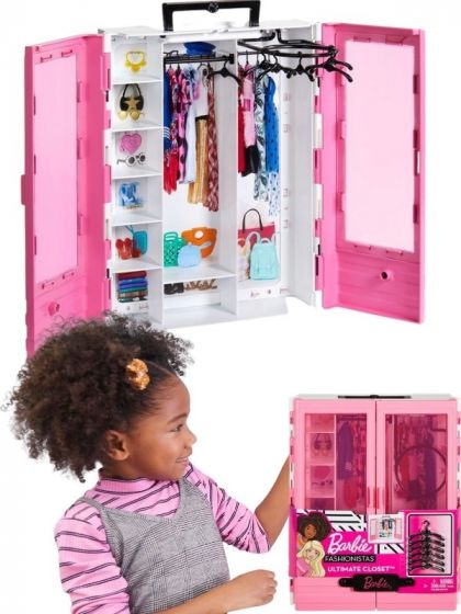 Barbie Fashionistas Ultimate Closet - tøjskab med bøjler